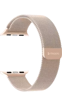 Ремешок Deppa Band Mesh для Apple Watch 42/44 mm, нержавеющая сталь, розовое золото