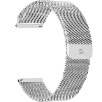 Ремешок Deppa Band Mesh универсальный, 20 mm, нержавеющая сталь, серебристый