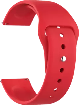Ремешок Deppa Band Silicone универсальный, 20 mm, силиконовый, красный