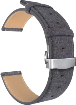 Ремешок Lyambda Minkar 20 мм, кожа, серый