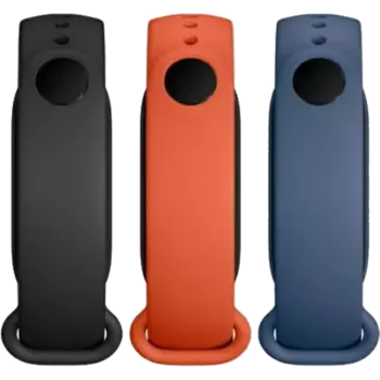 Ремешок Xiaomi Mi Band 6 чёрный/оранжевый/синий (3 шт.)