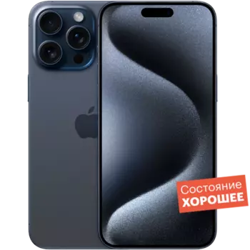 Смартфон Apple iPhone 15 Pro 128GB Blue Titanium "Хорошее состояние"