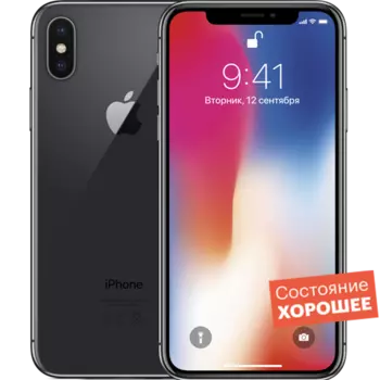 Смартфон Apple iPhone X 64GB Space Gray "Хорошее состояние"