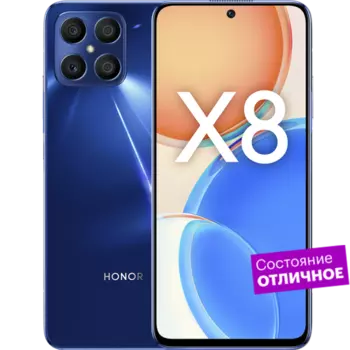 Смартфон HONOR X8 128GB Синий океан "Отличное состояние"