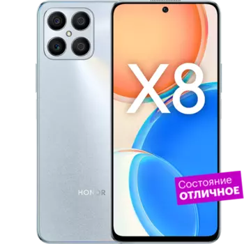 Смартфон HONOR X8 128GB Титановый серебристый "Отличное состояние"