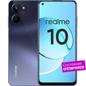 Смартфон realme 10 8/256GB Черный "Отличное состояние"
