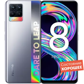 Смартфон realme 8 128GB Серебряный "Хорошее состояние"