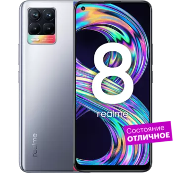 Смартфон realme 8 128GB Серебряный "Отличное состояние"