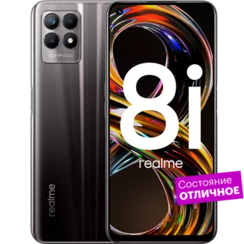 Смартфон realme 8i 128GB Космический черный "Отличное состояние"