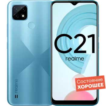 Смартфон realme C21 64GB Голубой "Хорошее состояние"
