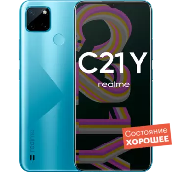 Смартфон realme C21Y 64GB Голубой "Хорошее состояние"