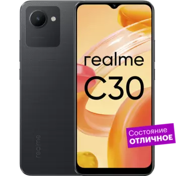 Смартфон realme C30 64GB Черный "Отличное состояние"