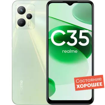 Смартфон realme C35 128GB Зеленый "Хорошее состояние"