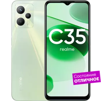 Смартфон realme C35 128GB Зеленый "Отличное состояние"