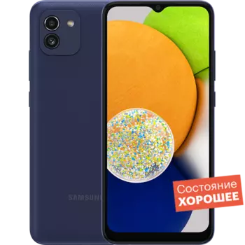 Смартфон Samsung Galaxy A03 32GB Синий "Хорошее состояние"