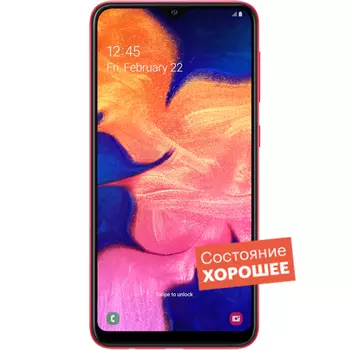 Смартфон Samsung Galaxy A10 Красный "Хорошее состояние"