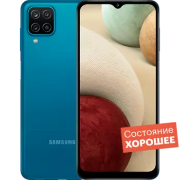 Смартфон Samsung Galaxy A12 2021 64GB Синий "Хорошее состояние"