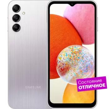 Смартфон Samsung Galaxy A14 64GB Серебристый "Отличное состояние"