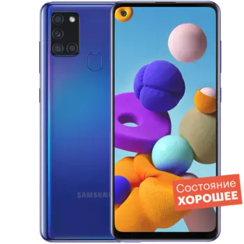 Смартфон Samsung Galaxy A21s 64GB Синий "Хорошее состояние"