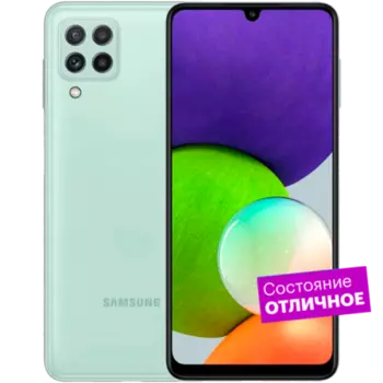 Смартфон Samsung Galaxy A22 128GB Мятный "Отличное состояние"