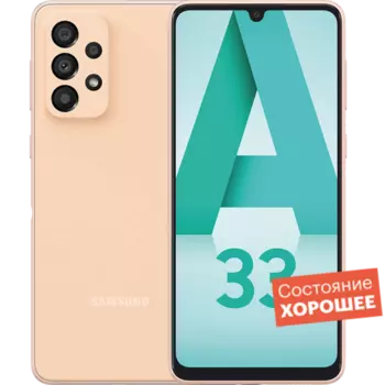 Смартфон Samsung Galaxy A33 5G 128GB Персиковый "Хорошее состояние"