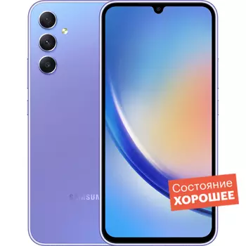 Смартфон Samsung Galaxy A34 128GB Фиолетовый "Хорошее состояние"