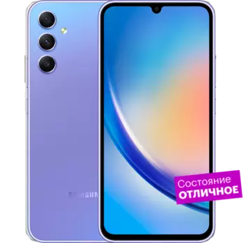 Смартфон Samsung Galaxy A34 128GB Фиолетовый "Отличное состояние"