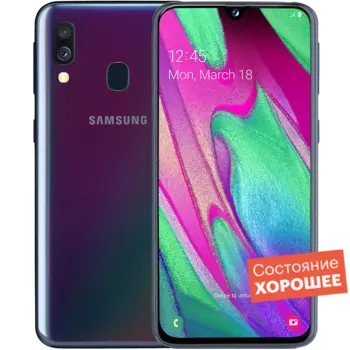 Смартфон Samsung Galaxy A40 64GB Черный "Хорошее состояние"