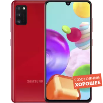 Смартфон Samsung Galaxy A41 64GB Красный "Хорошее состояние"