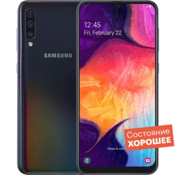 Смартфон Samsung Galaxy A50 64GB Черный "Хорошее состояние"