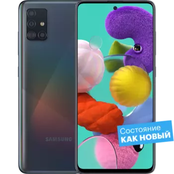 Смартфон Samsung Galaxy A51 128GB Черный "Как новый"