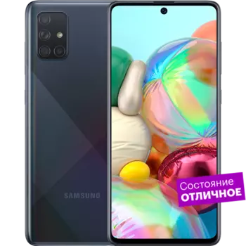 Смартфон Samsung Galaxy A71 128GB Черный "Отличное состояние"