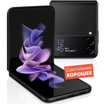 Смартфон Samsung Galaxy Z Flip3 5G 256GB Черный "Хорошее состояние"