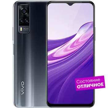 Смартфон Vivo Y31 4/128GB Черный асфальт "Отличное состояние"