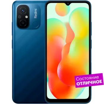 Смартфон Xiaomi Redmi 12C 128GB Морской синий "Отличное состояние"
