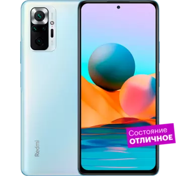 Смартфон Xiaomi Redmi Note 10 Pro 128GB Glacier Blue "Отличное состояние"