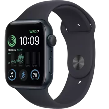 Умные часы Apple Watch SE2, 44 мм, M/L, Sport band, Midnight Aluminium (MNTG3)