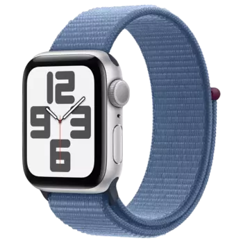 Умные часы Apple Watch SE 2023, 40mm, Silver Aluminium Case with Storm Blue Sport Loop, One size (MRE33ZP/A)