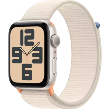 Умные часы Apple Watch SE 2023, 44mm, Starlight Aluminium Case with Starlight Sport Loop, One size (MRE63ZP/A)