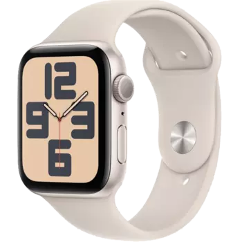 Умные часы Apple Watch SE 2023, 44mm, Starlight Aluminium Case with Starlight Sport Band, M/L (MRE53ZP/A)