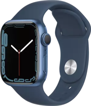 Умные часы Apple Watch Series 7, 41 мм, Sport band, синие (MKN13)