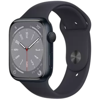 Умные часы Apple Watch Series 8, 45 мм, S/M, Sport band, Midnight Aluminium