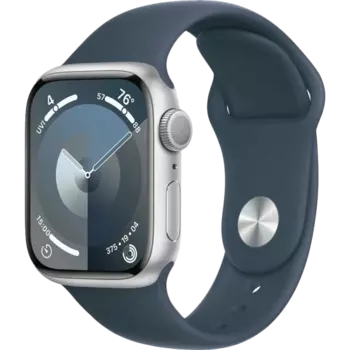 Умные часы Apple Watch Series 9, 41 мм, Storm Blue Sport Band, Silver Aluminium MR9E3LW/A