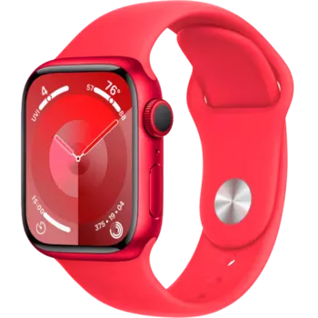 Умные часы Apple Watch Series 9, 41 мм, Sport Band, Red, size M (MRXG3)
