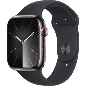 Умные часы Apple Watch Series 9, 41 мм, Midnight Sport Band, Graphite Stainless Steel, size M/L (MRM43)