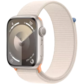 Умные часы Apple Watch Series 9, 41 мм, Sport Loop, Starligth Aluminium (MR8V3SA/A)