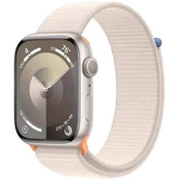 Умные часы Apple Watch Series 9, 41 мм, Sport Loop, Starligth Aluminium (MR8V3ZP/A)