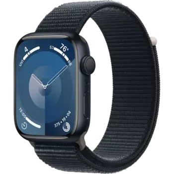 Умные часы Apple Watch Series 9, 45 мм, Midnigth Sport Loop, Midnight Aluminium (MR9C3LW)