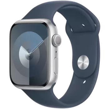 Умные часы Apple Watch Series 9, 45 мм, Sport Band, Silver, size M (MR9D3)