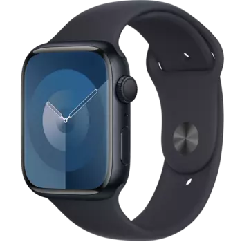 Умные часы Apple Watch Series 9, 45 мм, Sport Band, Midnight, size M (MR8W3)